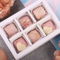 Подарок Набор нарезных конфет с розовым декором 6 шт