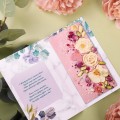 Шоколад в открытке с цветочным декором